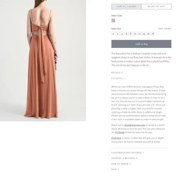 BHLDN Jenny Yoo Kiara bridesmaid dress in hibiscus - Picture 3 of 5